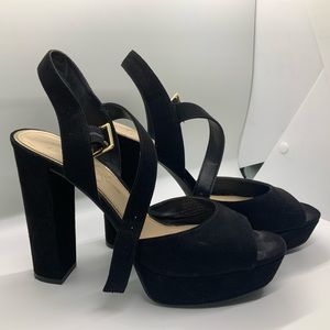 Black Chunky High Heels
